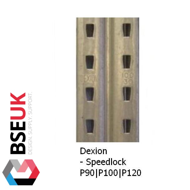 This is the upright for the Dexion Speedlock P100 (100mm wide), however it will look the same if it is Dexion P90 or P120.