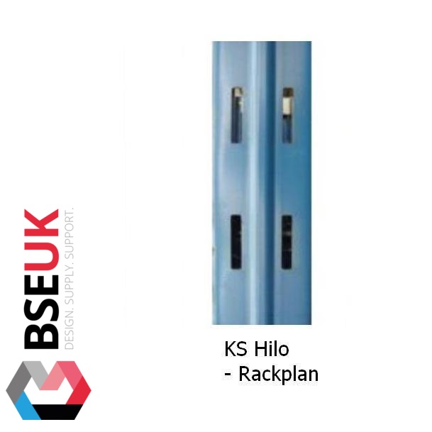 This Hilo pallet racking upright is found as part of their Rackplan racking system.