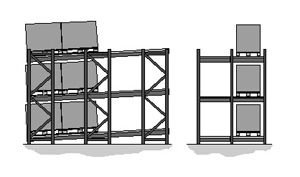 Dexion P90 Push back racking graphic