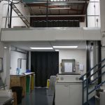 Mezzanine Floor With Work Space Underneath.