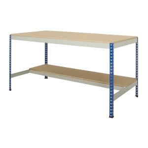 Rivet Workbench With Half Under shelf