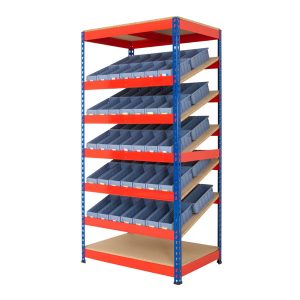 Shelving with Bins
