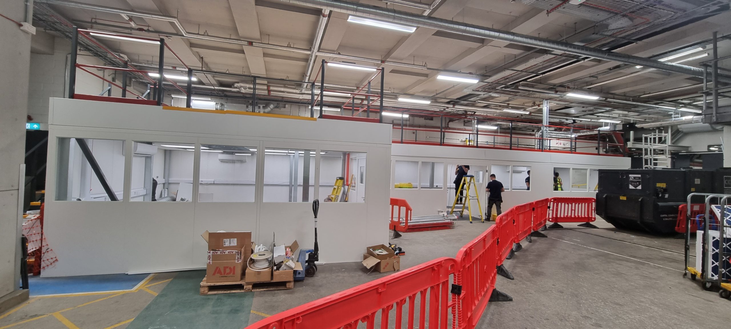 Steel Partition Office and mezzanine FLoor