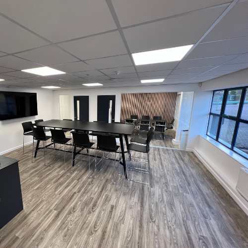 BSE UK's old breakout space with meeting table