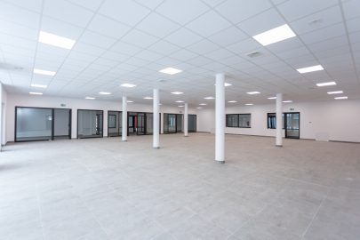 an empty office space with white walls and no furniture typical of a cat a fit-out