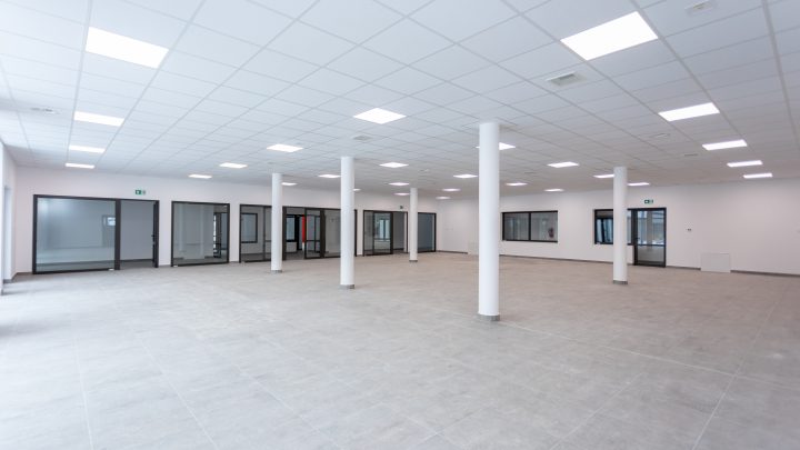 an empty office space with white walls and no furniture typical of a cat a fit-out