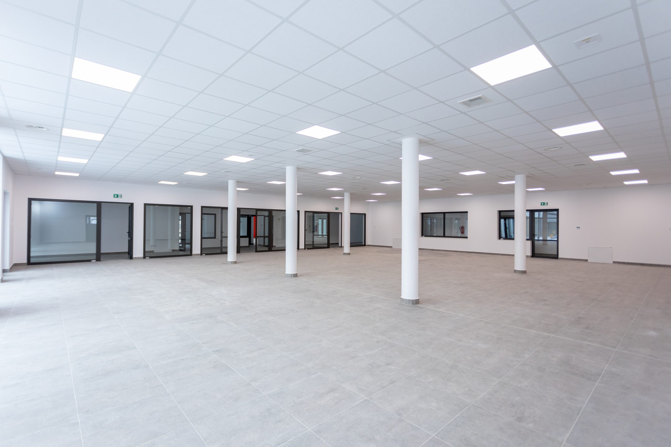 an empty office space with white walls and no furniture typical of a cat a fit-out