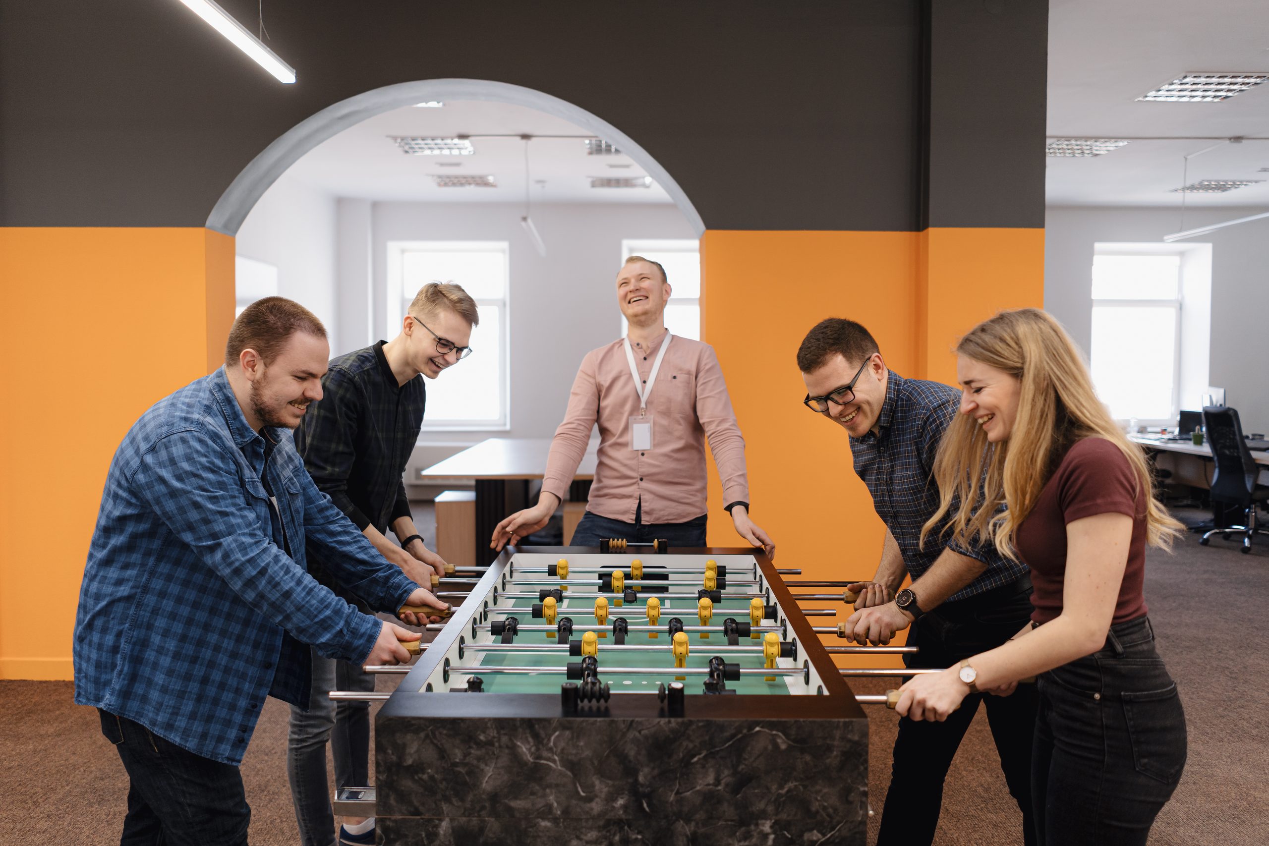 does an office fit out breakout space need a pool table to encourage collaboration