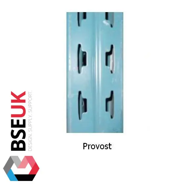 Oh la la, if you have uprights of this design then you are rocking the Provost pallet racking system! Tres Bon.