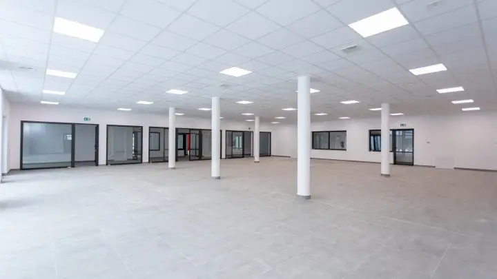 an empty office space with white walls and no furniture typical of a cat a fit-out