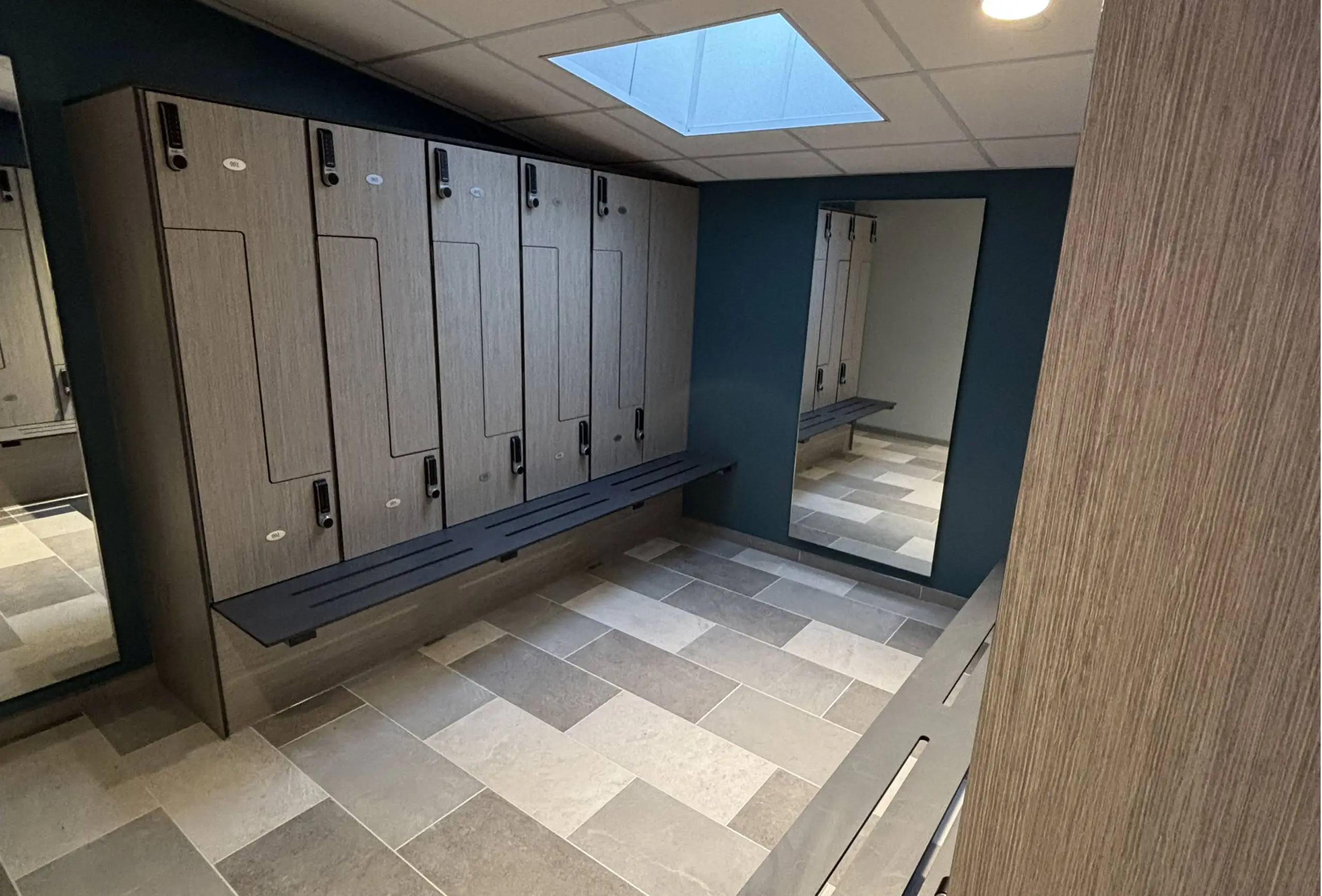 dry changing facilities designed to match the ambition of the gym