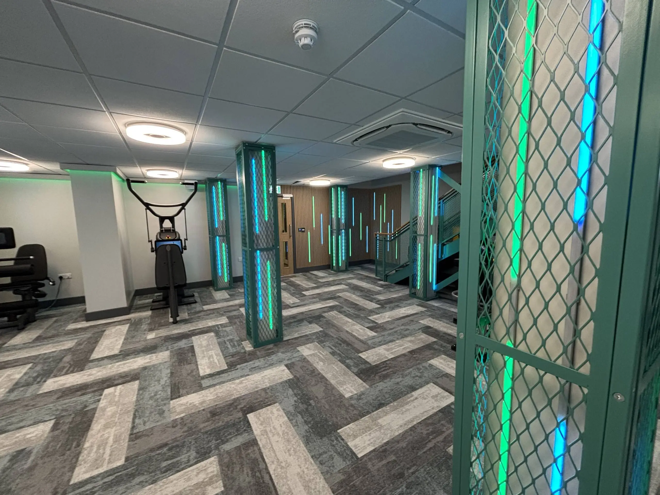 dimmable LED lighting throughout the leisure facility