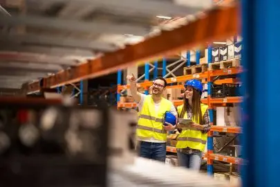 inspectors in a warehouse